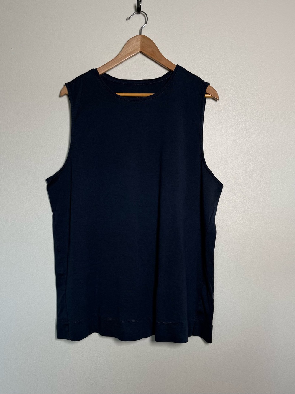 J Jill Perfect Pima Forward Seam Tank Womens Sz XL Navy Sleeveless Pima Cotton